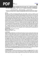 A Self-Learning Knowledge Based System For Credit Evaluation of Loan Application: The Case of Commercial Bank of Ethiopia