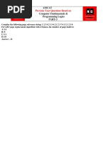 Previous Year Questions Based On: Amcat Computer Fundamentals & Programming Logics PART-3