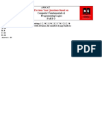 Previous Year Questions Based On: Amcat Computer Fundamentals & Programming Logics PART-3