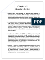 Green Marketing Literature Review Chapter Summary