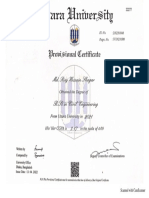 B.SC Provitional Certificate