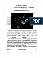 Control Issues in Automated Highway Systems: Hedrick, Tomizuka, and Varaiya
