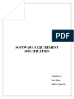 Software Requirement Specification: Submitted By, Boby Benny Roll No: 21pmc116