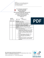 PUP Medical Services Department Health Declaration Checklist