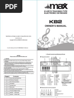 Owner'S Manual: 61-Keys Teaching-Type Electronic Keyboard