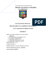 Universidad Nacional Agraria La Molina: Facultad de Ciencias Departamento Académico de Química