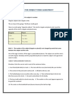 SUBJECT VERB AGREEMENT Rules