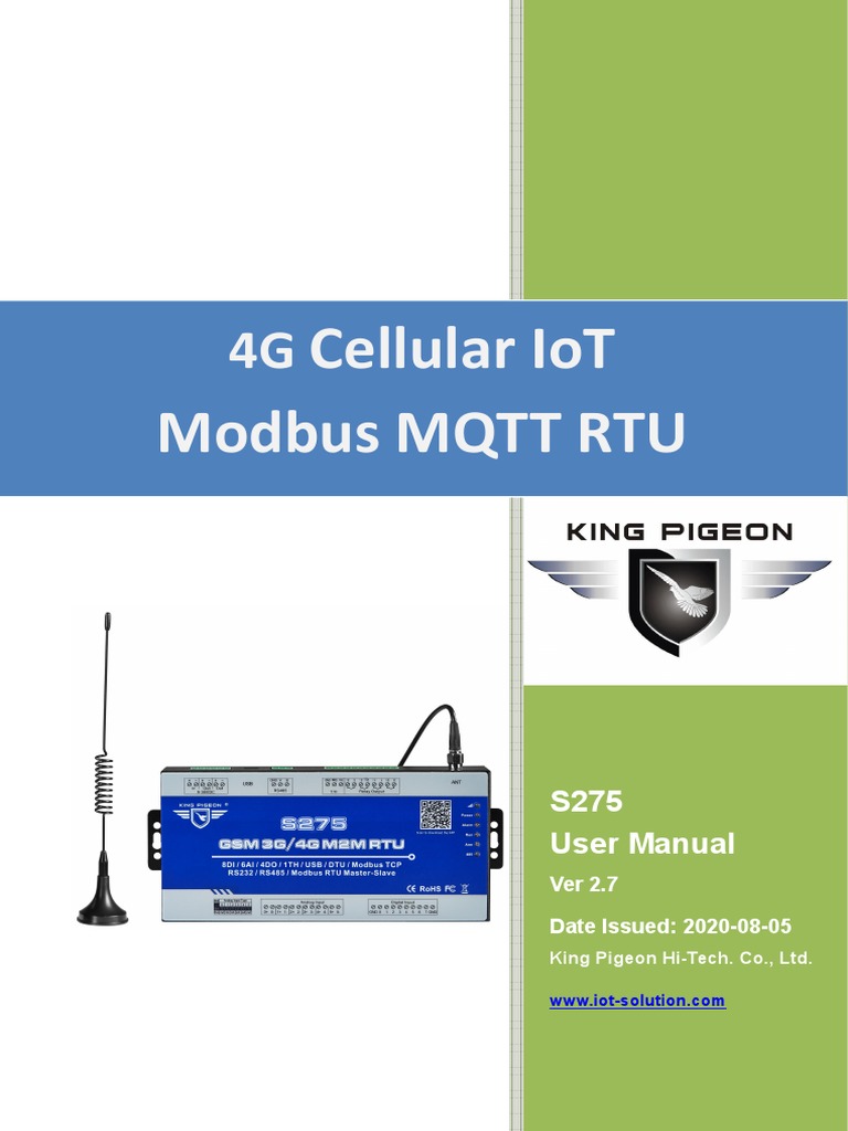4G Cellular IoT Modbus MQTT RTU | PDF | General Packet Radio Service ...