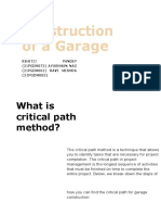 Critical Path Method: Construction of A Garage