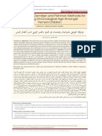 Validity of The Demirjian and Fishman Methods For Predicting Chronological Age Amongst Yemeni Children