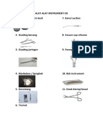 Alat-Alat Instrument Ok 1. Kom Besar/kom Kecil 7. Kanul Suction