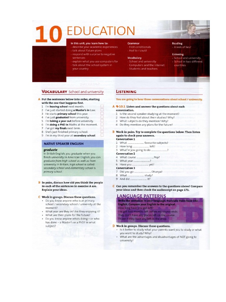 Unit 1 Studying at University | PDF