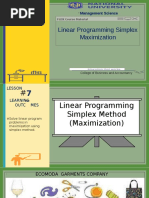 7 LP Simplex Maximization