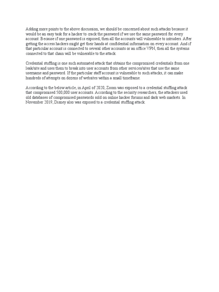 Credential Stuffing | PDF | Social Science | Computers