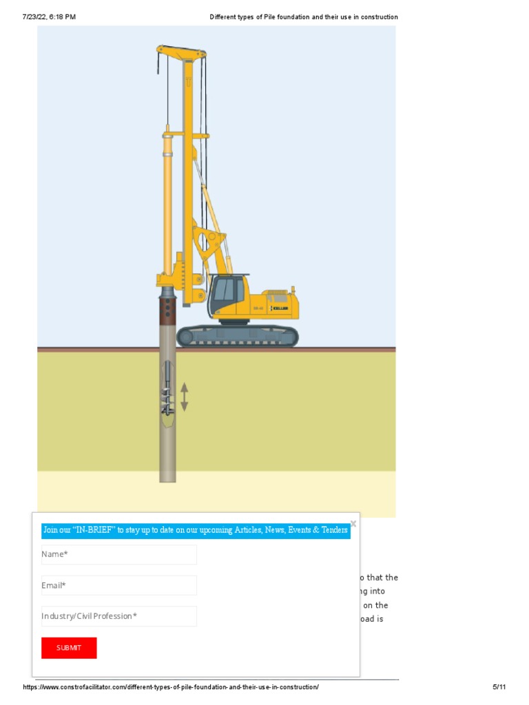 Different types of Pile foundation and their use in construction5 PDF