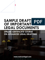 Sample Drafts of Important Legal Documents