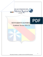 Myp Parents Handbook Academic Session 2021-22: 1 Beaconhouse Newlands Is A Candidate School For The IB MYP Programme