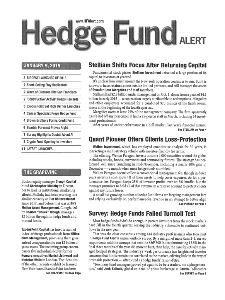 Hedge Fund Alert | PDF