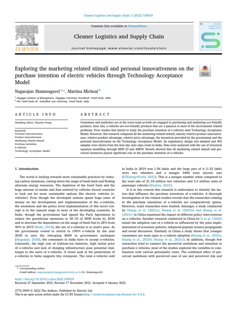 Cleaner Logistics and Supply Chain Nagarajan Shanmugavel, Martina Micheal PDF Marketing