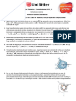 Lista de Exercícios (Força e Movimento I e II) - Física - Dinâmica A Termodinâmica