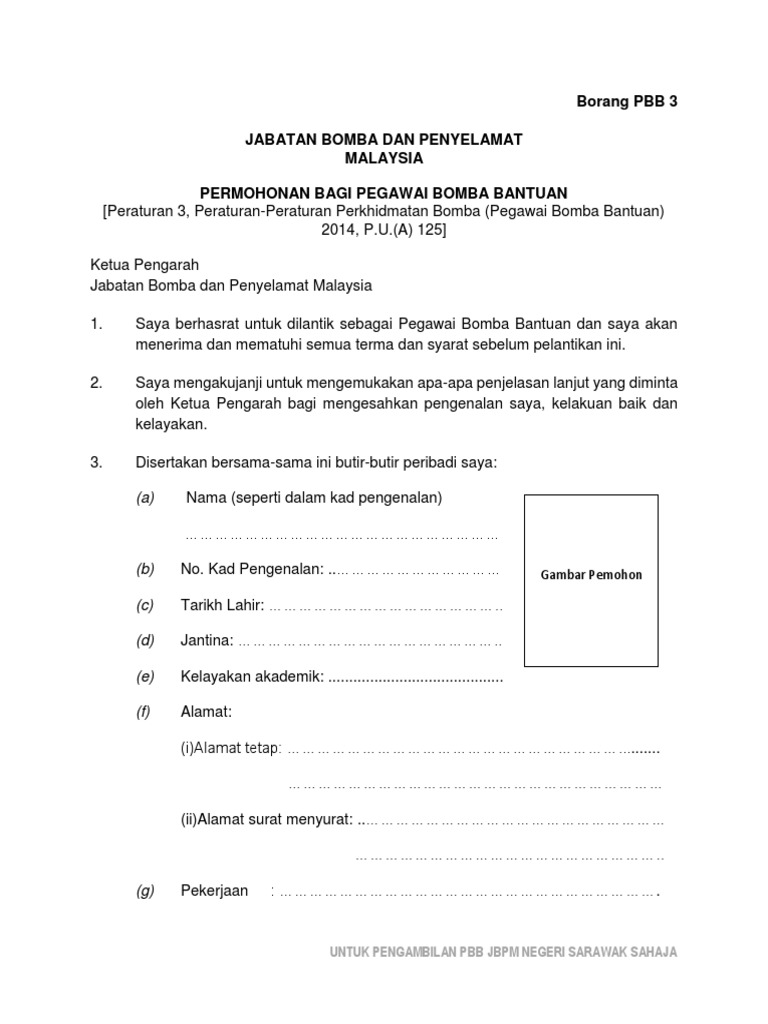 Borang PBB3 | PDF