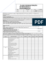 Modelo de Plano de Manutenção de Máquinas e Equipamentos