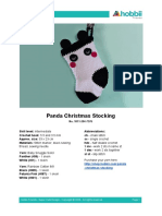 Panda Christmas Stocking: Thread, Sewing Needle 2 Sts Together