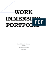 Work Immersion Portfolio: Kenneth Duane P. Timmalog Student 12-Humss Ferriols 2021-2022