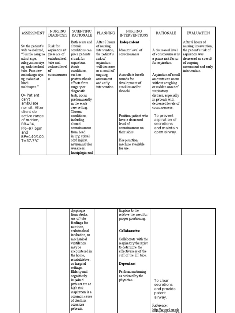 Risk For Aspiration PDF