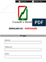 Simulado 01 - Português - 7º Ano (Blog Do Prof. Adonis)