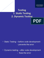 Testing 1. Static Testing 2. Dynamic Testing