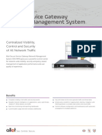 Secure Service Gateway Network Management System: Centralized Visibility, Control and Security of All Network Traffic