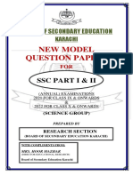 New Model Paper 2021 Class 9 BSEK