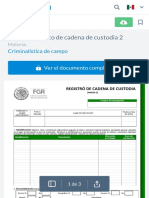 FGR II - Formato de Cadena de Custodia 2 - Paginación Carpeta de Investigación OtroSí No - StuDocu