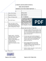 Acharya Banglore B School Mba Department Mba Dissertation Progress Report - I