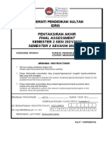 A212 Kps3014 Pentaksiran Akhir - Final Assessment