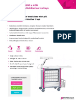 600 X 400 Distribution Trolleys: Daily Distribution of Medicines With Pill Dispensers and Nominative Trays