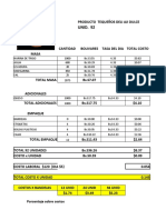 Estructuras de Costos Mielle Farina Inicio Marzo 2022