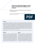 Educación integral en sexualidad para prevención de embarazo adolescente