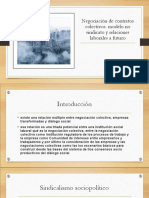 Negociación de Contratos Colectivos. Modelo No Sindicato y Relaciones Laborales A Futuro