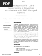 Architecting On AWS - Lab 6 - Implementing A Serverless Architecture With AWS Managed Service
