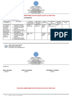 Progress Monitoring Report Based On The Action Plan: Department of Education