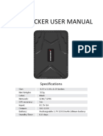 Gps Tracker User Manual: Specifications