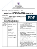 Consolidated Report: Individual Daily Log and Accomplishment Report (Idlar)