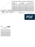School Form 4 Monthly Learners' Movement and Attendance For Senior High School (SF4-SHS)