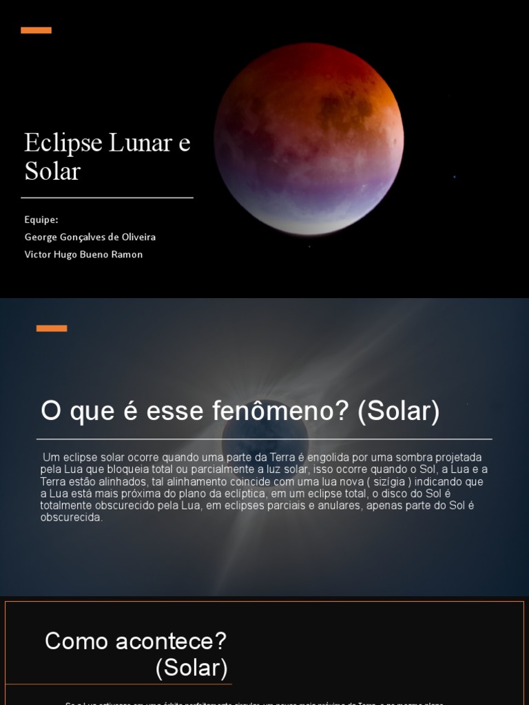 Eclipse Solar e Lunar: Explicações e Tipos | PDF | Eclipse | Lua