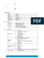 Curriculum Vitae: Personal Data