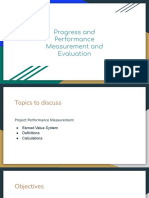 Progress and Performance Measurement and Evaluation