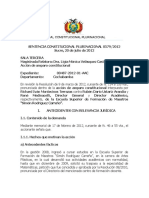 Sentencia Constitucional Plurinacional 0579 2012