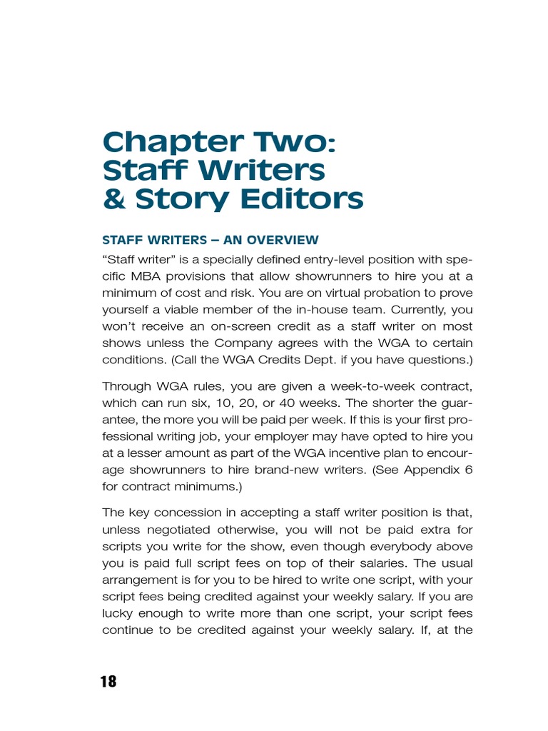 Staff Writers y Story Editors PDF Salary Pension